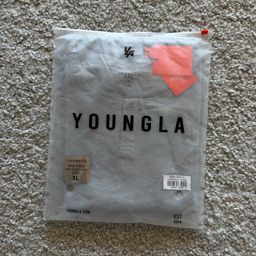 Men's YoungLA 4039 SleepwearTee XL NWT HeatherGrey - Picture 8 of 8